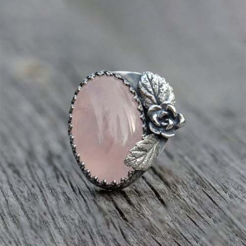 Last Day 75% OFFRetro Rose Pink Crystal Ring
