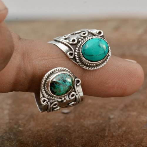 Last Day 75% OFFDouble Turquoise Surround Ring