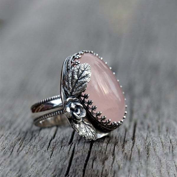 Last Day 75% OFFRetro Rose Pink Crystal Ring
