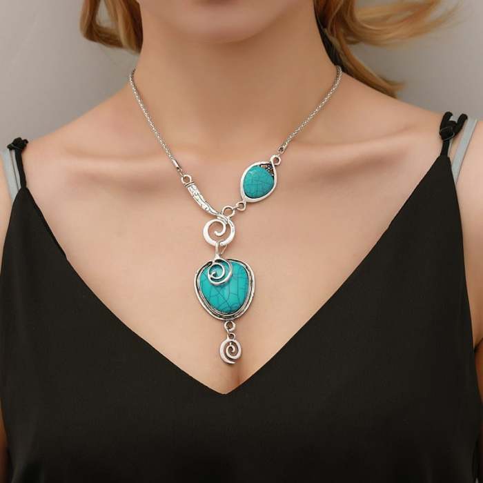 Last Day 75% OFFCracked Turquoise Necklace