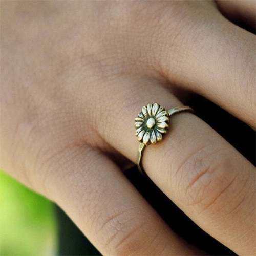 Last Day 75% OFFGold Sunflower Ring