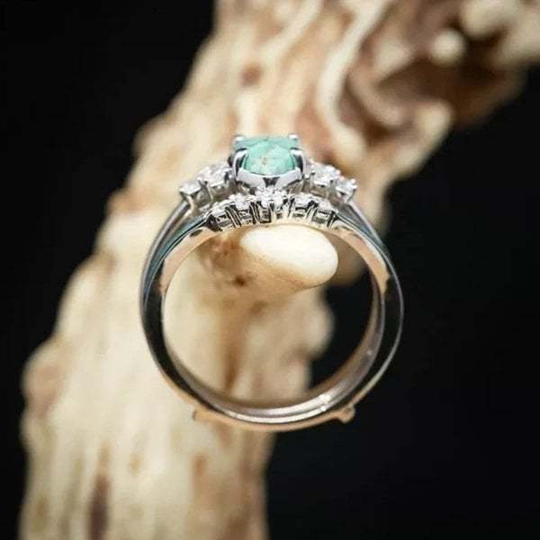 Last Day 75% OFFNatural Turquoise Diamond Ring