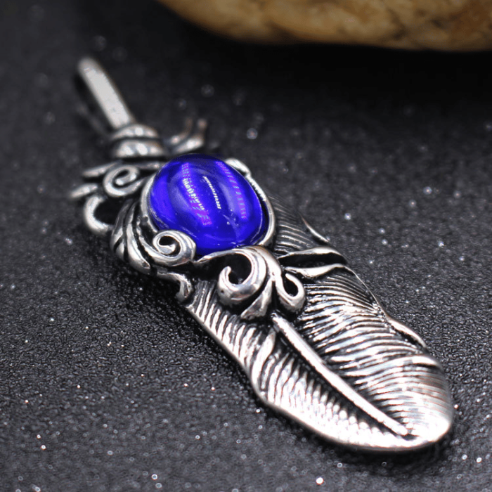 Last Day 75% OFFSapphire Feather Pendant