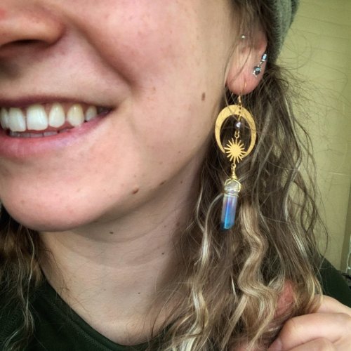 Last Day 75% OFFNatural Life Gemstone Gold Earrings