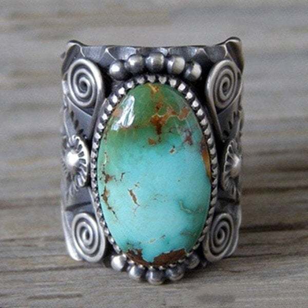 Last Day 75% OFFVintage Turquoise Swirl Ring