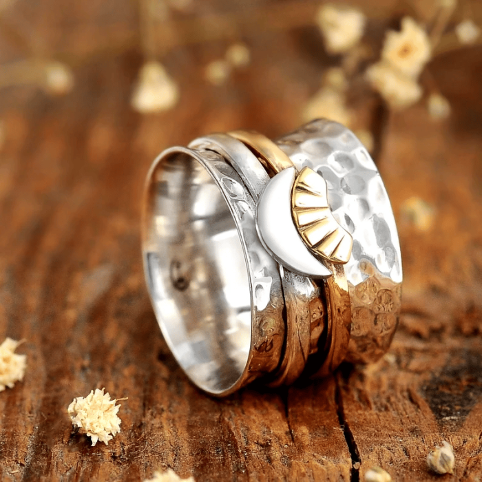 Last Day 75% OFFSun and Moon Spinner Ring - ''Thank you for always being my side''