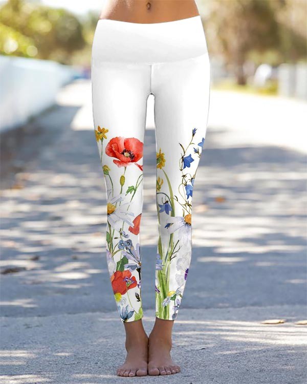 Poppy Floral Stretch Leggings