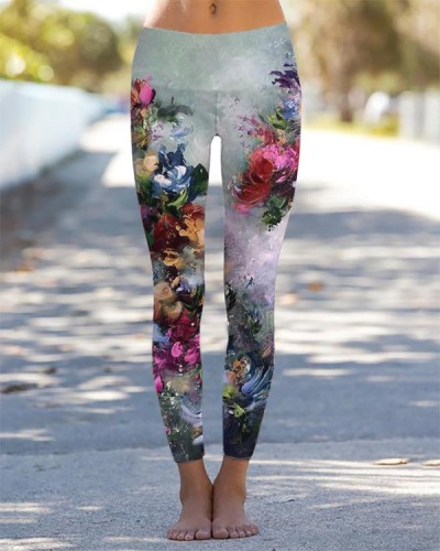 Artistic Floral Leggings