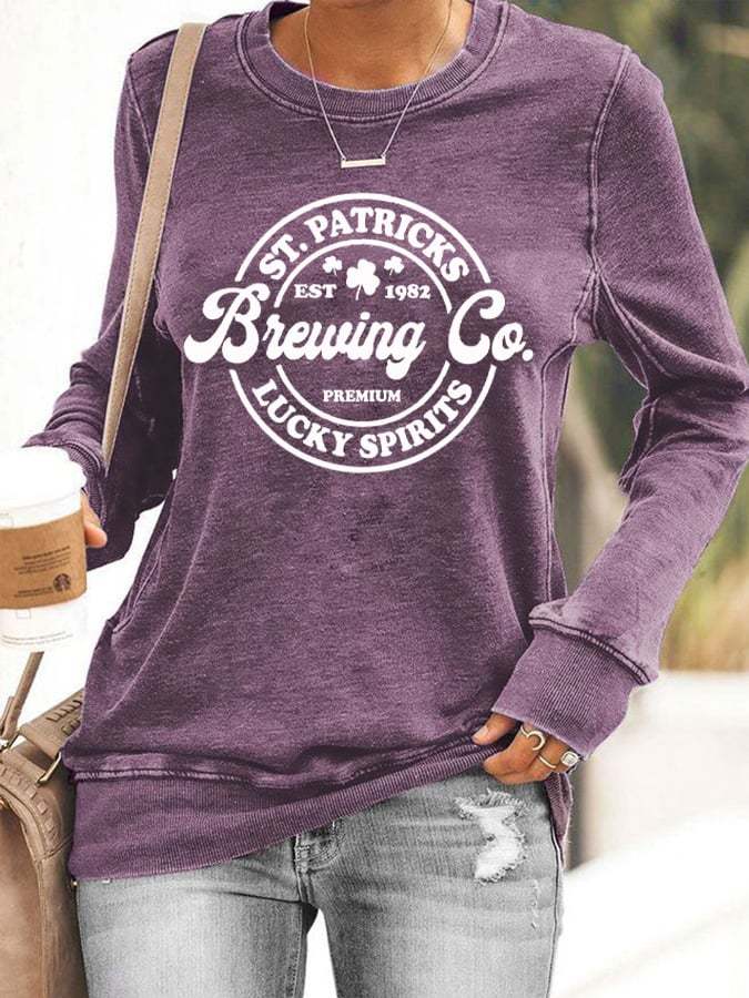 Women's St. Patricks Brewing co. Print Sweatshirt