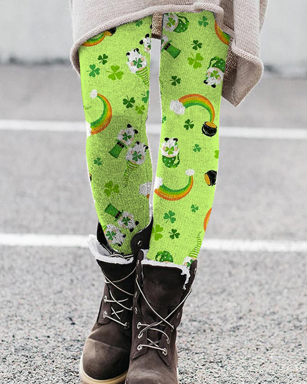 St. Patrick's Day Printed Leggings