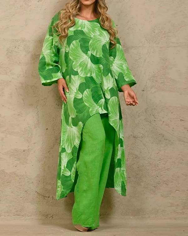 Casual Loose Large Size Printed Irregular Suit