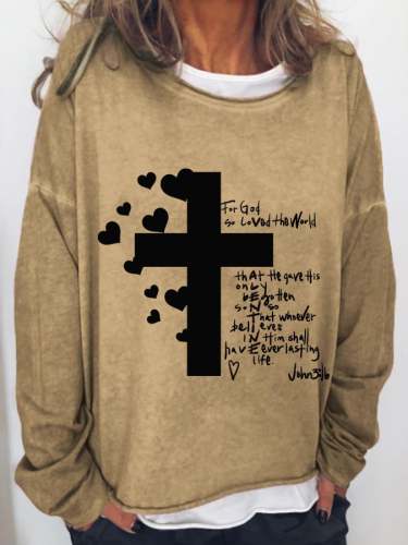 For God So Loved The World Women's Long Sleeve Sweatshirt