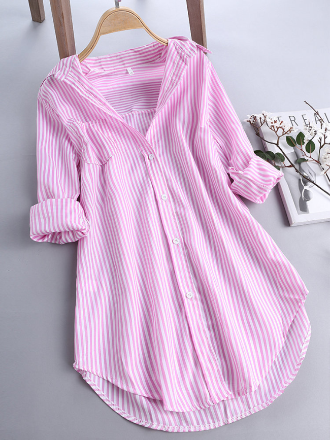 Women's Striped Long Sleeve Shirt