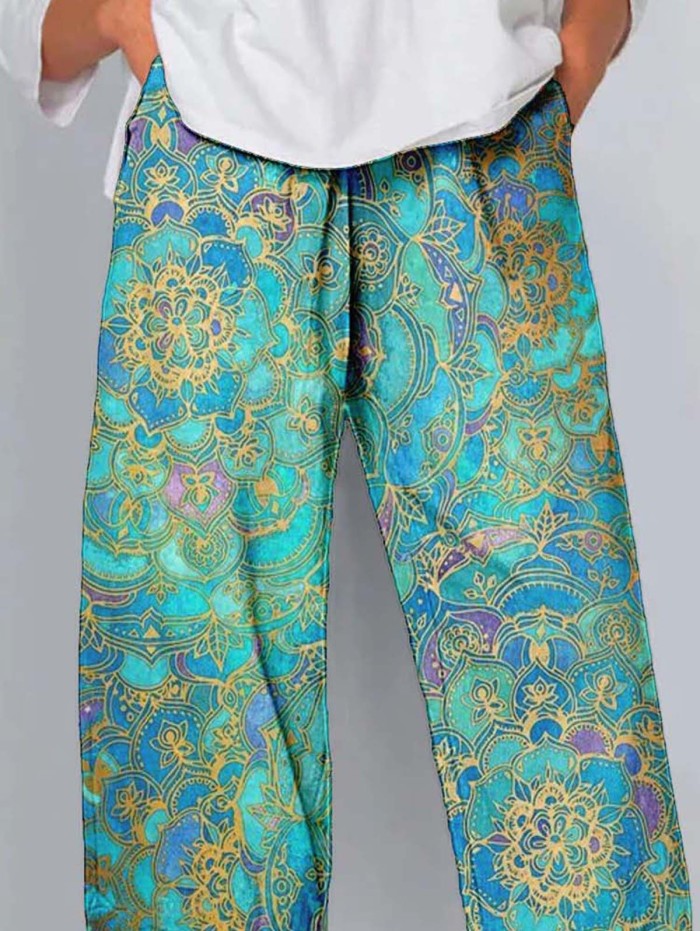 Women Ethnic Style Printed Crop Pants