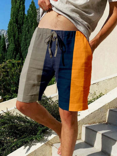 Men's Stripe Art Leisure Beach Shorts