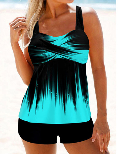 Gradient Oversized Boxer Swimsuit