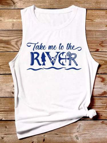 Take Me To The River Print Vest
