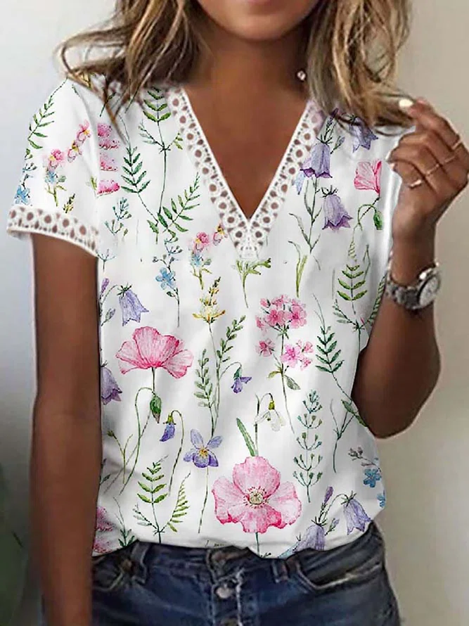 Floral Short Sleeve Top