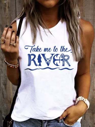 Take Me To The River Print Vest