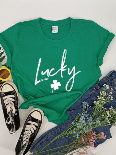 Women's St. Patrick's Day LUCKY Short Sleeve T-Shirt