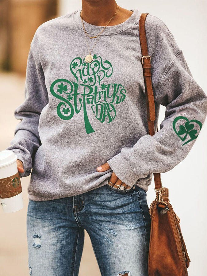 Lucky Print Sweatshirt