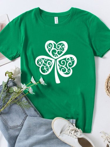 Women's St. Patrick's Day Clover Short Sleeve T-Shirt