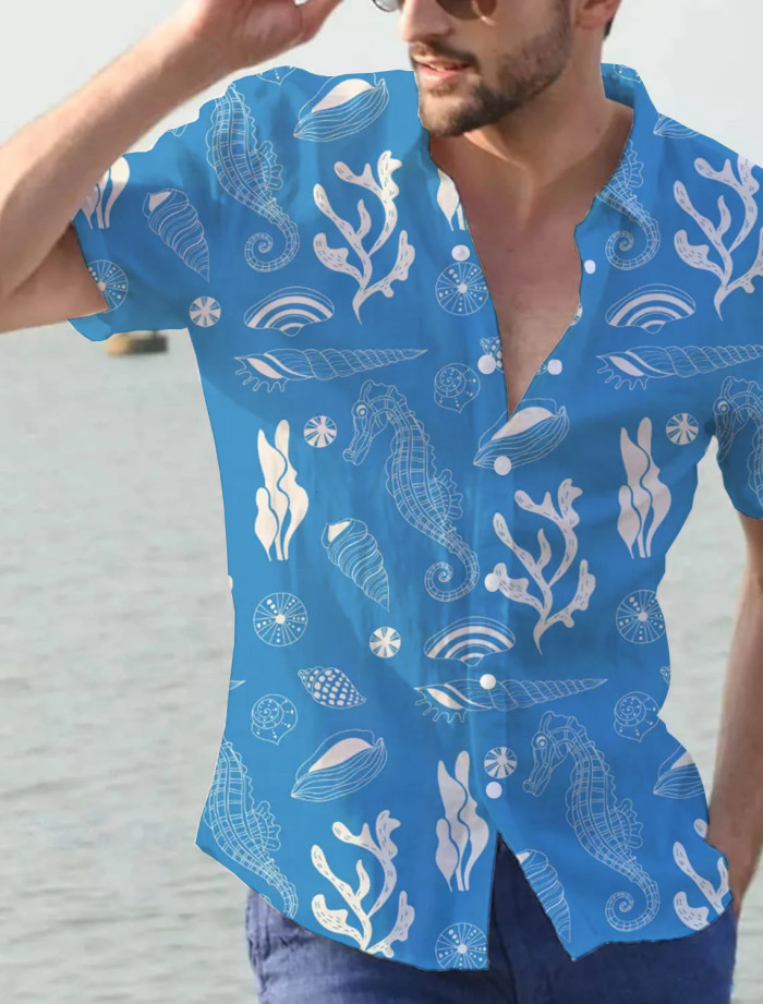Hawaiian Print Short Sleeve Shirt