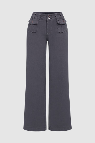 Women's Vintage Print Workwear Multi Pocket Casual Pants