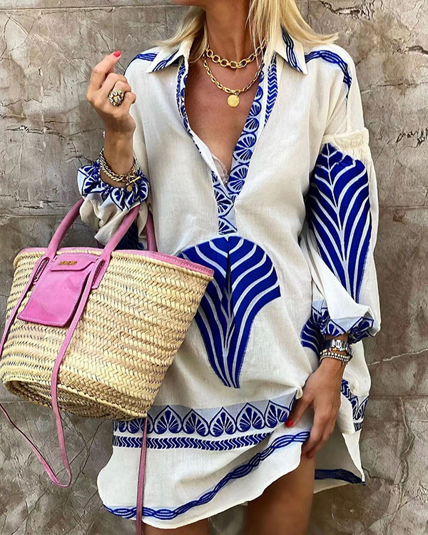 Casual Bohemian Loose Resort Slit Dress