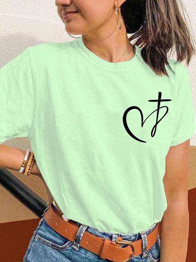 Women's Jesus has my back printed casual T-shirt