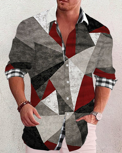 Men's cotton&linen long-sleeved fashion casual shirt df20