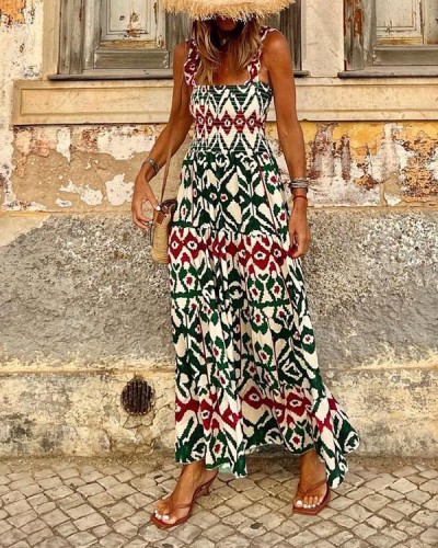 Resort Bohemian Slip Dress