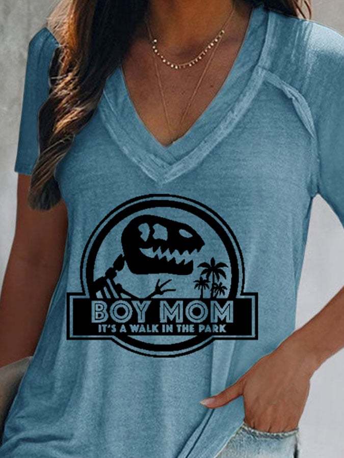 Boy Mom It'S A Walk In The Park T-Shirt