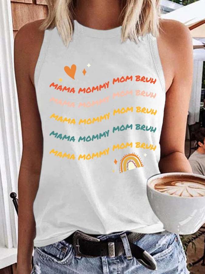 Women's Funny Mama Mommy Mom Bruh Vest