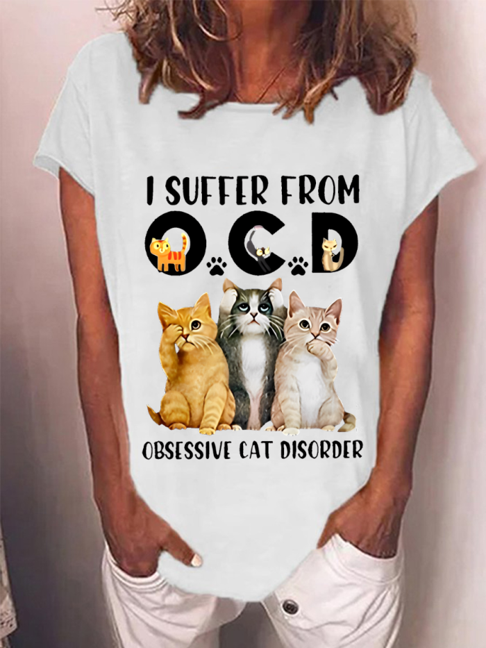 I Suffer From Ocd Obsessive Cat Disorder T-shirt