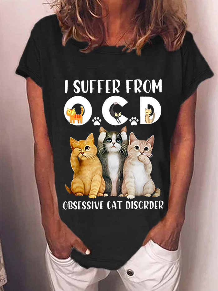 I Suffer From Ocd Obsessive Cat Disorder T-shirt