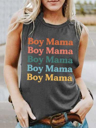 Women's Boy Mom Print Casual Vest