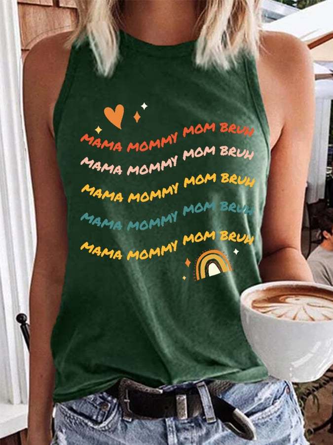 Women's Funny Mama Mommy Mom Bruh Vest