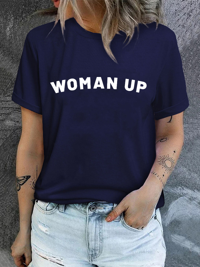 Woman Up Funny Words Women T-shirt