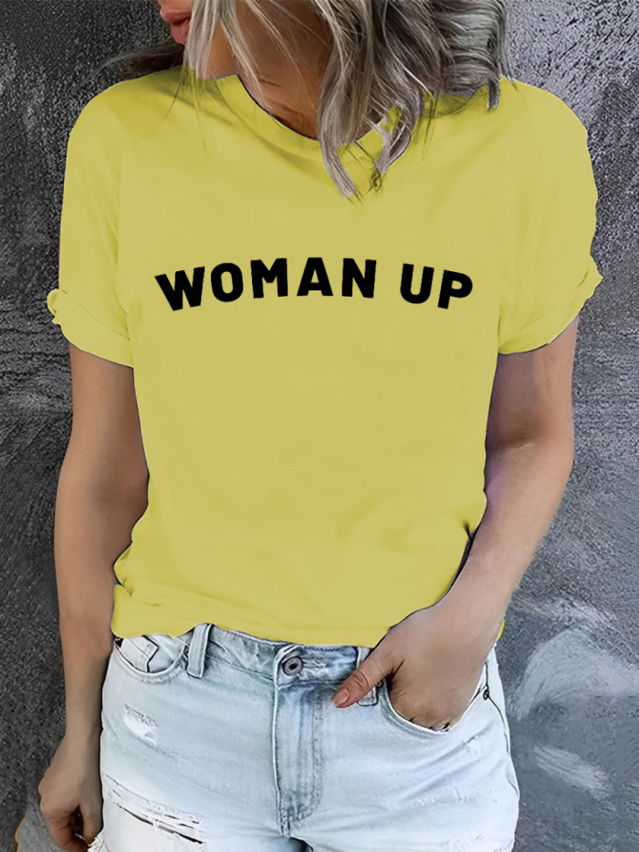 Woman Up Funny Words Women T-shirt