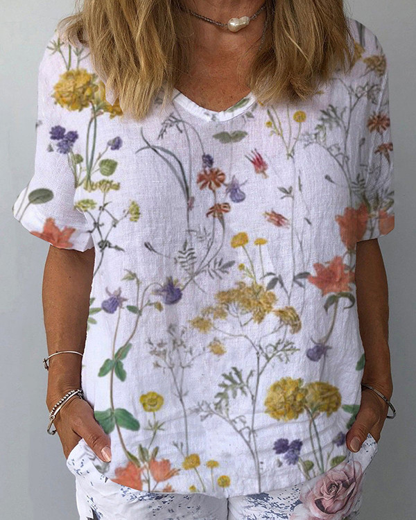 Women's Casual Floral Comfort Top