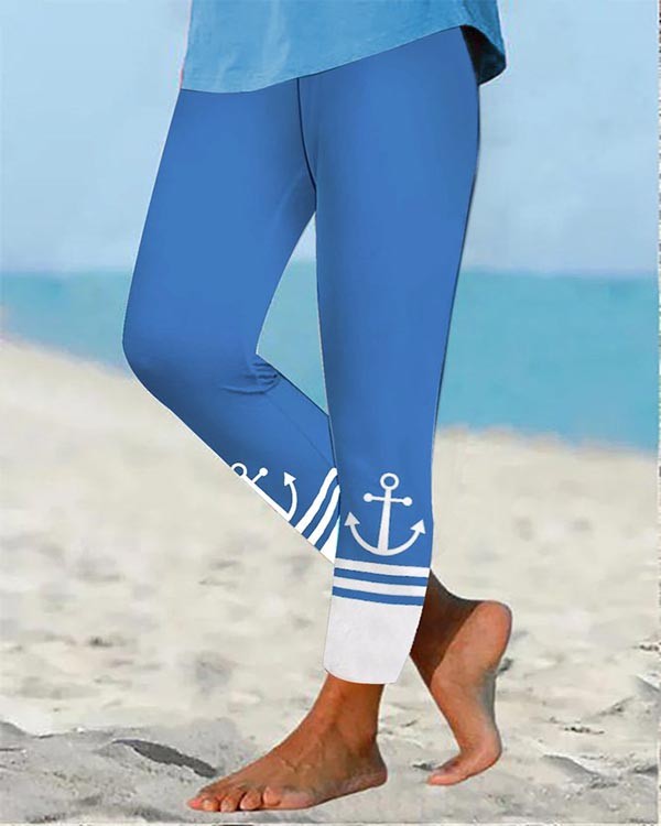 Beach Anchor Leggings