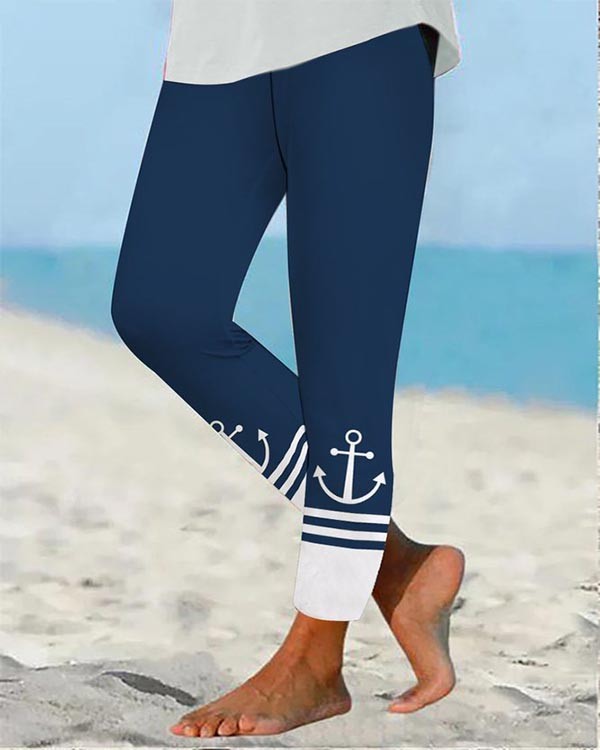 Beach Anchor Leggings