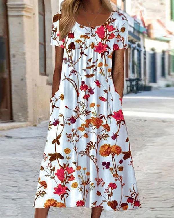 Casual Loose Floral Dress