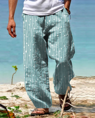 Men's Casual Floral Print Pants