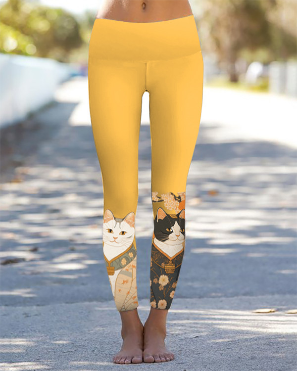 Art Cat Multicolor Leggings