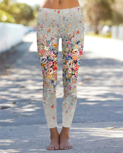 Casual Floral Leggings