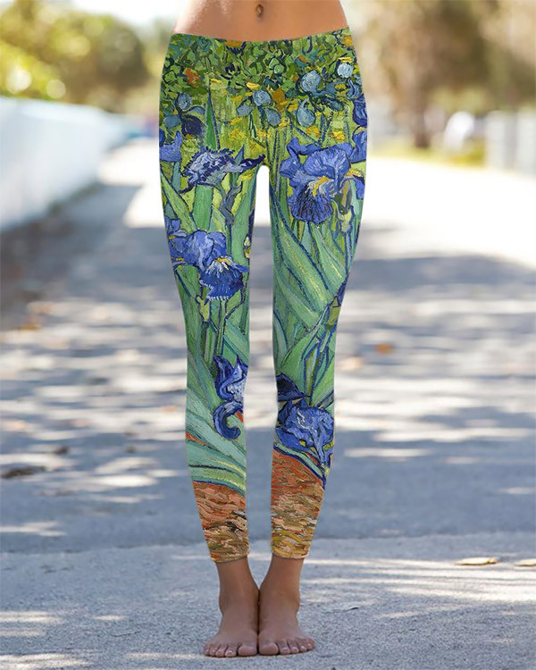 Casual Botanical Floral Leggings