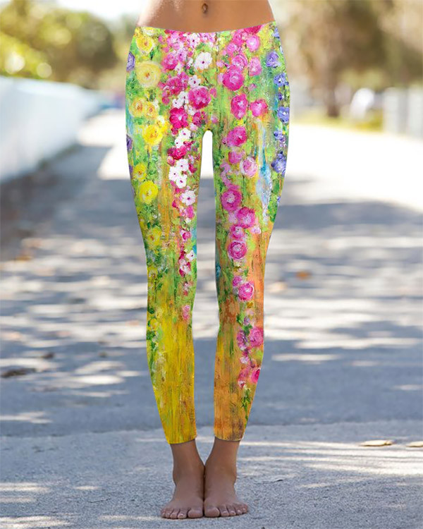 Casual Floral Leggings