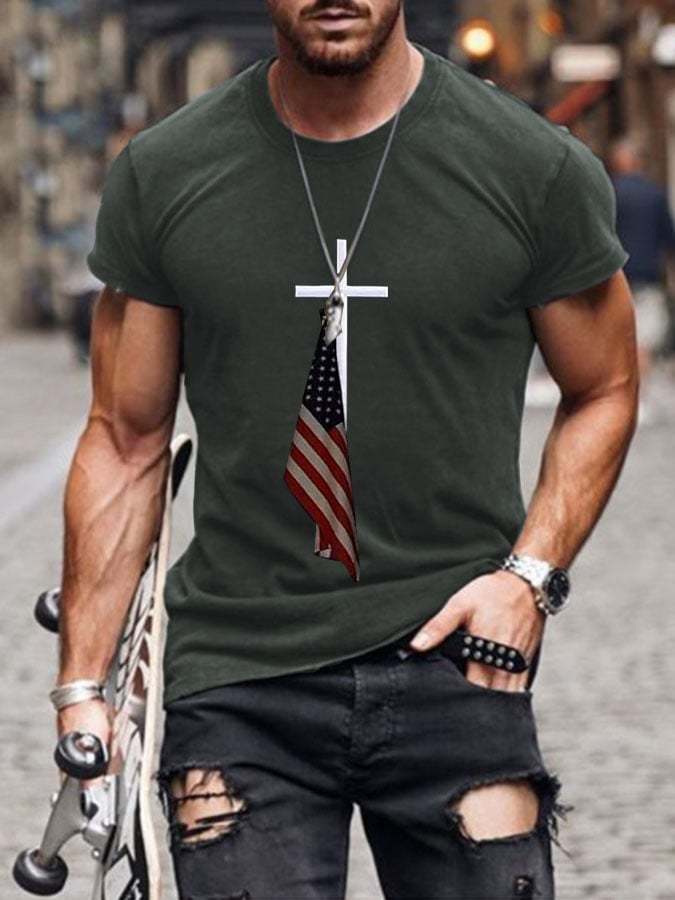 Men's Casual Print Short Sleeve T-Shirt